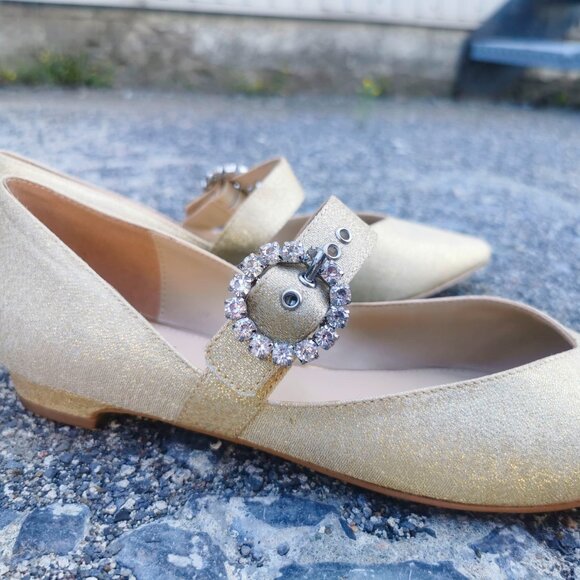 Renvy Glitter Pointy Toe Flats - Picture 3 of 5